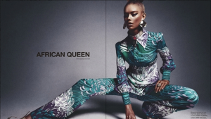 16 Year Old White Girl Poses in "African Queen" editorial